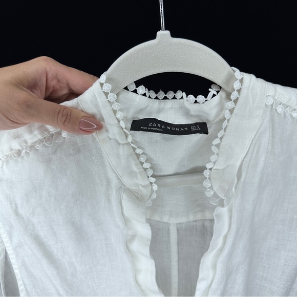 ZARA high-low linen tunic S - Picture 4 of 7